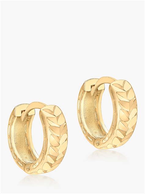 john lewis gold hoop earrings|solid gold small hoop earrings.